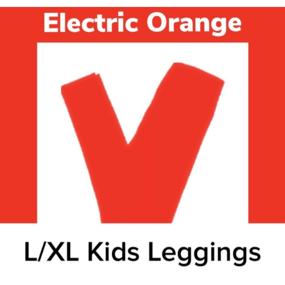 LuLaRoe Girls Leggings Size L/XL Solid Electric Orange Sizes 8-14 NWT